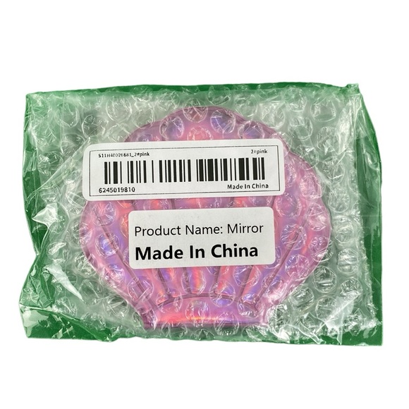 Hot Pink Holographic Sea Shell Compact Mirror - Picture 12 of 16